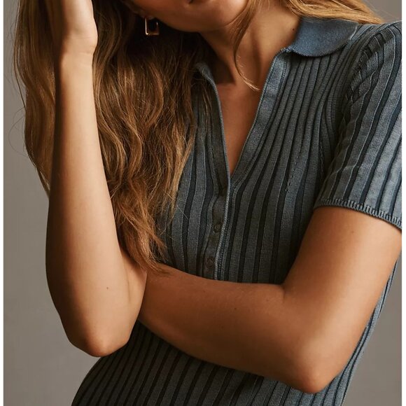 Anthropologie Daily Practice Morris Sweater Midi Dress Blue - XS - Picture 3 of 9